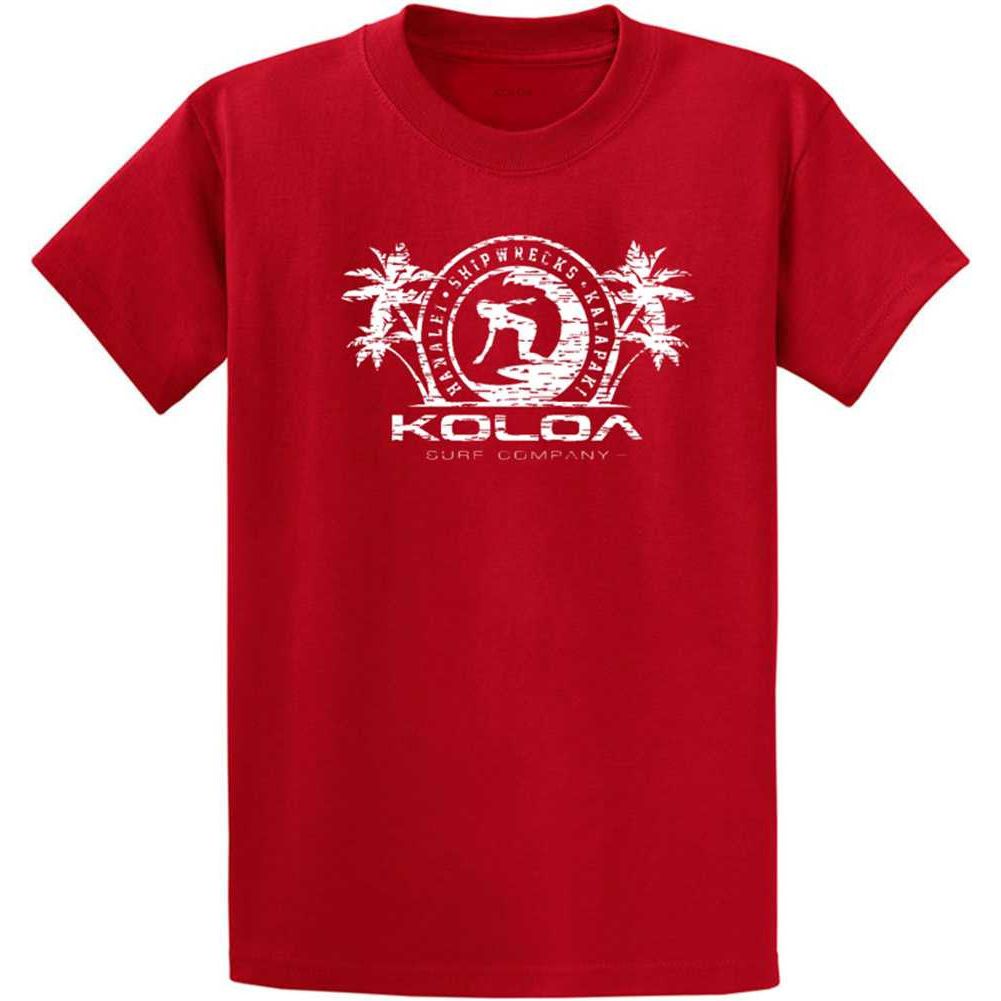 Koloa Surf Co. Surfer Girl Logo Mens Heavy Cotton T-Shirts in Regular, Big & Tall Koloa Surf Company Mens Apparel