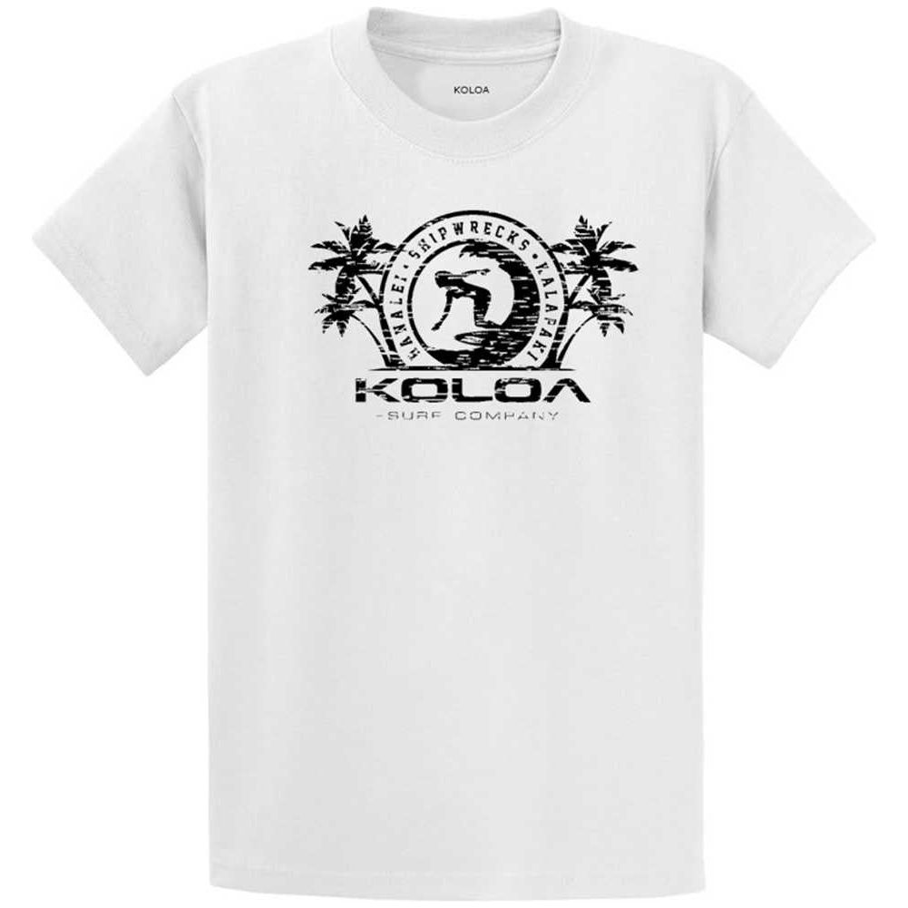 Koloa Surf Co. Surfer Girl Logo Mens Heavy Cotton T-Shirts in Regular, Big & Tall Koloa Surf Company Mens Apparel