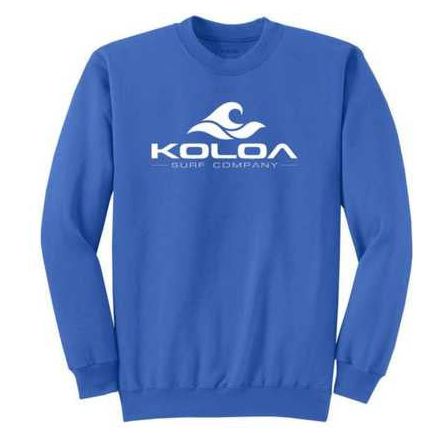 Koloa Surf Co. Classic Wave Heavyweight Tall Crewneck Sweatshirts LT-4XLT Koloa Surf Company Big & Tall Apparel