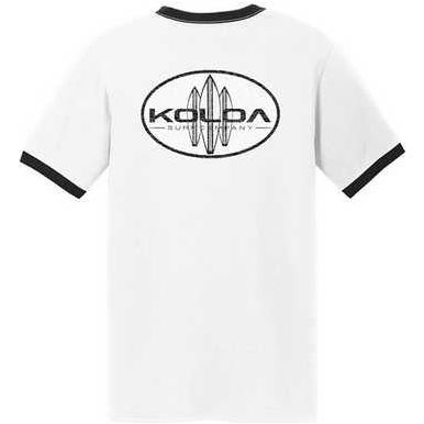 Koloa Surf Co. Oval Distressed Logo Cotton Ringer T-Shirt Koloa Surf Company Men's Shirts