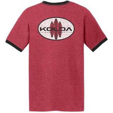 Koloa Surf Co. Oval Distressed Logo Cotton Ringer T-Shirt Koloa Surf Company Men's Shirts