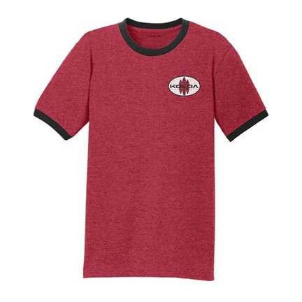 Koloa Surf Co. Oval Distressed Logo Cotton Ringer T-Shirt Koloa Surf Company Men's Shirts