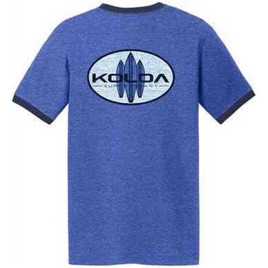 Koloa Surf Co. Oval Distressed Logo Cotton Ringer T-Shirt Koloa Surf Company Men's Shirts