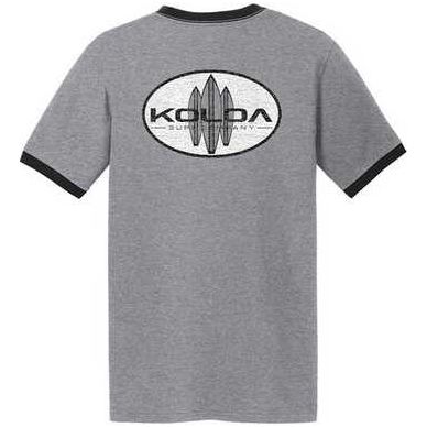 Koloa Surf Co. Oval Distressed Logo Cotton Ringer T-Shirt Koloa Surf Company Men's Shirts