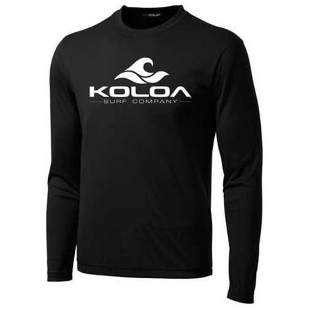 Koloa Surf Co. Wave Logo Long Sleeve Dri-Equip Athletic Shirts Koloa Surf Company Men's Shirts