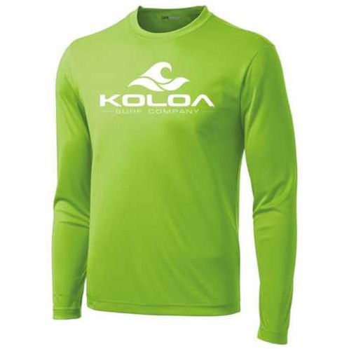 Koloa Surf Co. Wave Logo Long Sleeve Dri-Equip Athletic Shirts Koloa Surf Company Men's Shirts