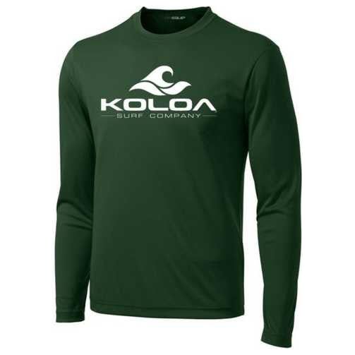 Koloa Surf Co. Wave Logo Long Sleeve Dri-Equip Athletic Shirts Koloa Surf Company Men's Shirts