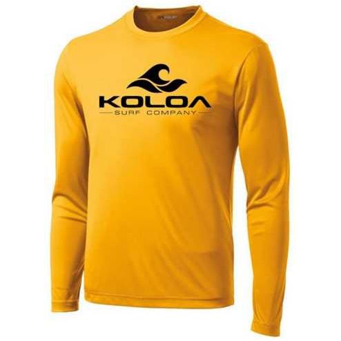 Koloa Surf Co. Wave Logo Long Sleeve Dri-Equip Athletic Shirts Koloa Surf Company Men's Shirts