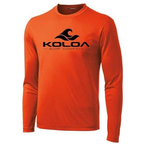 Koloa Surf Co. Wave Logo Long Sleeve Dri-Equip Athletic Shirts Koloa Surf Company Men's Shirts