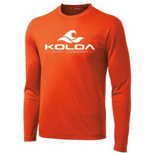 Koloa Surf Co. Wave Logo Long Sleeve Dri-Equip Athletic Shirts Koloa Surf Company Men's Shirts