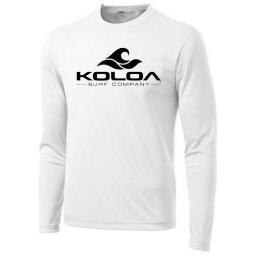 Koloa Surf Co. Wave Logo Long Sleeve Dri-Equip Athletic Shirts Koloa Surf Company Men's Shirts