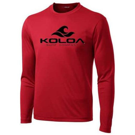 Koloa Surf Co. Wave Logo Long Sleeve Dri-Equip Athletic Shirts Koloa Surf Company Men's Shirts