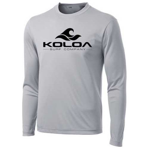 Koloa Surf Co. Wave Logo Long Sleeve Dri-Equip Athletic Shirts Koloa Surf Company Men's Shirts