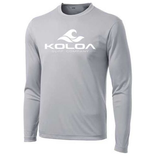 Koloa Surf Co. Wave Logo Long Sleeve Dri-Equip Athletic Shirts Koloa Surf Company Men's Shirts