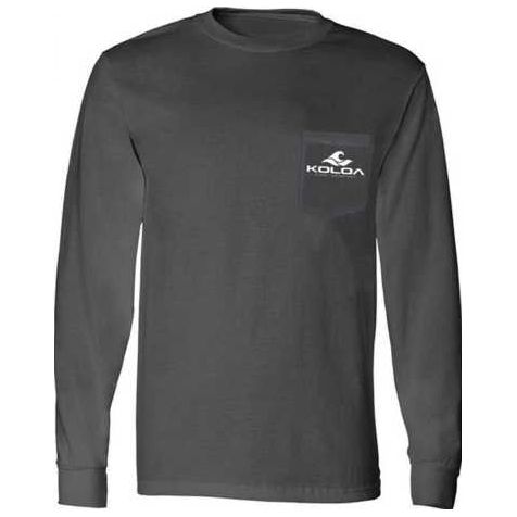 Koloa Surf Co. Classic Wave Long Sleeve Pocket Tees - Heavy Cotton T-Shirts Koloa Surf Company Men's Shirts