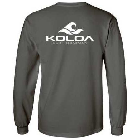 Koloa Surf Co. Classic Wave Long Sleeve Pocket Tees - Heavy Cotton T-Shirts Koloa Surf Company Men's Shirts