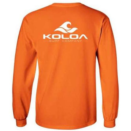 Koloa Surf Co. Classic Wave Long Sleeve Pocket Tees - Heavy Cotton T-Shirts Koloa Surf Company Men's Shirts