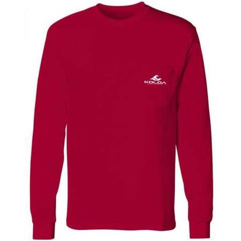 Koloa Surf Co. Classic Wave Long Sleeve Pocket Tees - Heavy Cotton T-Shirts Koloa Surf Company Men's Shirts