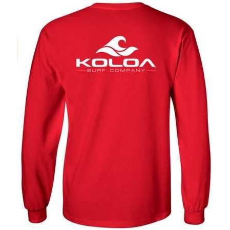 Koloa Surf Co. Classic Wave Long Sleeve Pocket Tees - Heavy Cotton T-Shirts Koloa Surf Company Men's Shirts