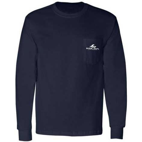 Koloa Surf Co. Classic Wave Long Sleeve Pocket Tees - Heavy Cotton T-Shirts Koloa Surf Company Men's Shirts