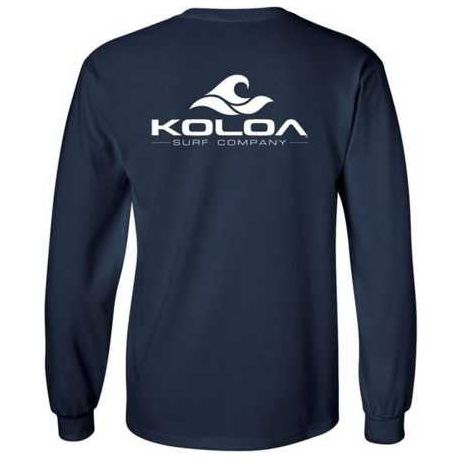 Koloa Surf Co. Classic Wave Long Sleeve Pocket Tees - Heavy Cotton T-Shirts Koloa Surf Company Men's Shirts