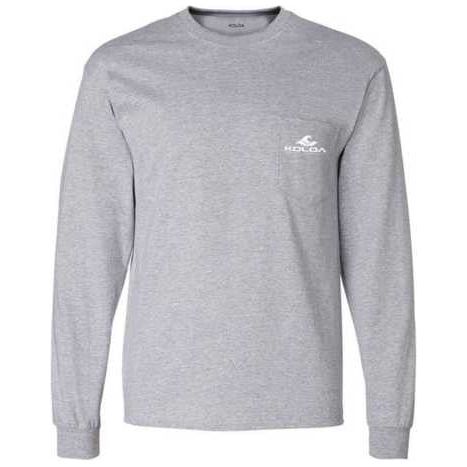 Koloa Surf Co. Classic Wave Long Sleeve Pocket Tees - Heavy Cotton T-Shirts Koloa Surf Company Men's Shirts