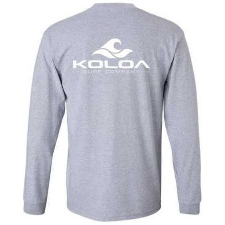 Koloa Surf Co. Classic Wave Long Sleeve Pocket Tees - Heavy Cotton T-Shirts Koloa Surf Company Men's Shirts