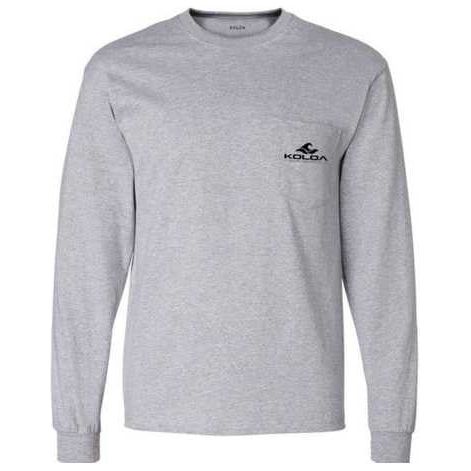 Koloa Surf Co. Classic Wave Long Sleeve Pocket Tees - Heavy Cotton T-Shirts Koloa Surf Company Men's Shirts