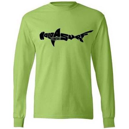 Koloa Surf Co. SHARK Logo Long Sleeve 50/50 Cotton/Poly T-Shirt Koloa Surf Company Men's Shirts