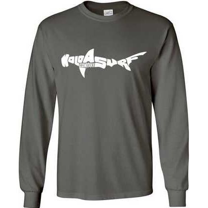 Koloa Surf Co. SHARK Logo Long Sleeve 50/50 Cotton/Poly T-Shirt Koloa Surf Company Men's Shirts