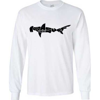 Koloa Surf Co. SHARK Logo Long Sleeve 50/50 Cotton/Poly T-Shirt Koloa Surf Company Men's Shirts