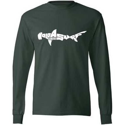 Koloa Surf Co. SHARK Logo Long Sleeve 50/50 Cotton/Poly T-Shirt Koloa Surf Company Men's Shirts