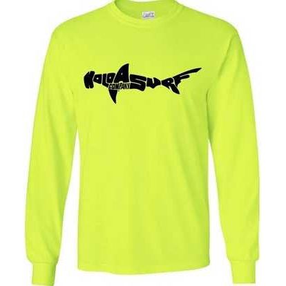 Koloa Surf Co. SHARK Logo Long Sleeve 50/50 Cotton/Poly T-Shirt Koloa Surf Company Men's Shirts