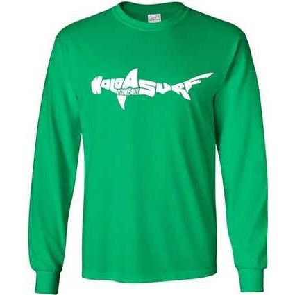 Koloa Surf Co. SHARK Logo Long Sleeve 50/50 Cotton/Poly T-Shirt Koloa Surf Company Men's Shirts