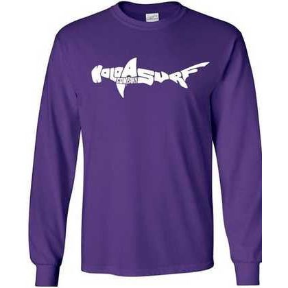 Koloa Surf Co. SHARK Logo Long Sleeve 50/50 Cotton/Poly T-Shirt Koloa Surf Company Men's Shirts