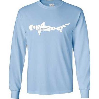 Koloa Surf Co. SHARK Logo Long Sleeve 50/50 Cotton/Poly T-Shirt Koloa Surf Company Men's Shirts