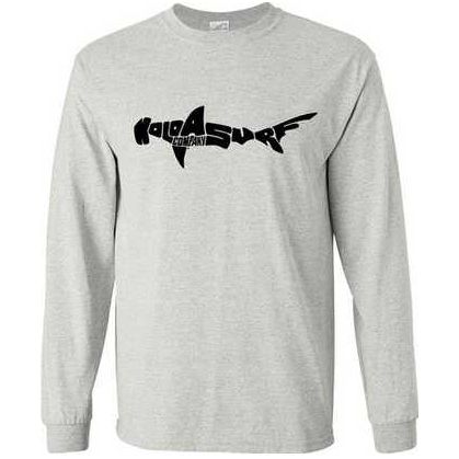 Koloa Surf Co. SHARK Logo Long Sleeve 50/50 Cotton/Poly T-Shirt Koloa Surf Company Men's Shirts