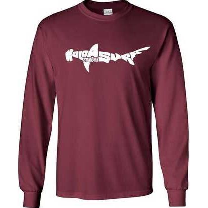 Koloa Surf Co. SHARK Logo Long Sleeve 50/50 Cotton/Poly T-Shirt Koloa Surf Company Men's Shirts