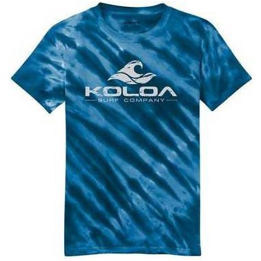 Koloa Surf Co. Vintage Wave Logo Tiger Stripe Tie-Dye T-Shirts Koloa Surf Company Men's Shirts