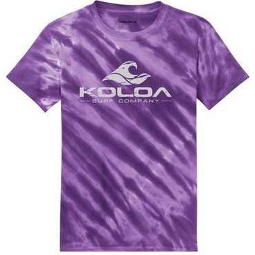 Koloa Surf Co. Vintage Wave Logo Tiger Stripe Tie-Dye T-Shirts Koloa Surf Company Men's Shirts