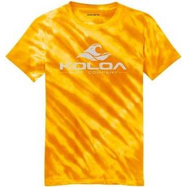 Koloa Surf Co. Vintage Wave Logo Tiger Stripe Tie-Dye T-Shirts Koloa Surf Company Men's Shirts