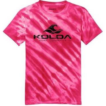 Koloa Surf Co. Vintage Wave Logo Tiger Stripe Tie-Dye T-Shirts Koloa Surf Company Men's Shirts