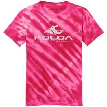 Koloa Surf Co. Vintage Wave Logo Tiger Stripe Tie-Dye T-Shirts Koloa Surf Company Men's Shirts