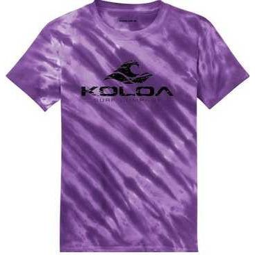 Koloa Surf Co. Vintage Wave Logo Tiger Stripe Tie-Dye T-Shirts Koloa Surf Company Men's Shirts