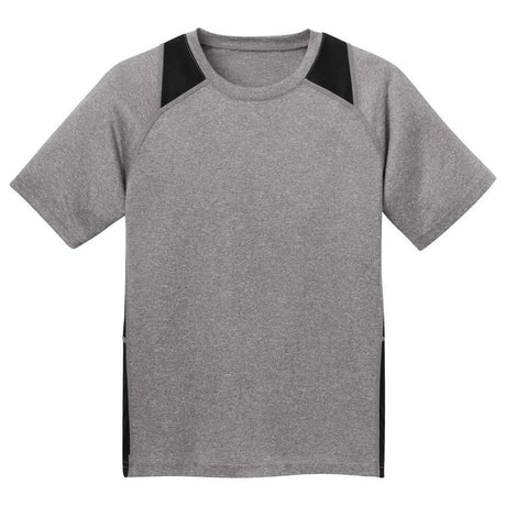 Youth All Sport 2-Color Heather Athletic T-Shirts in 10 Colors. Sizes S-XL DRI-EQUIP