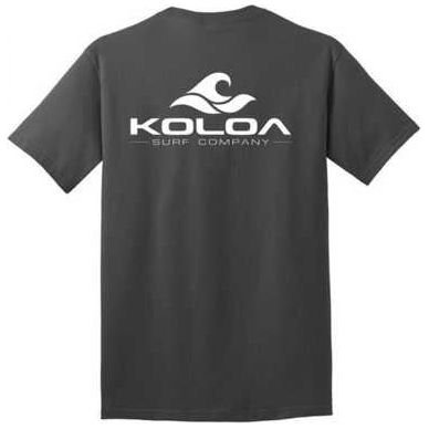 Koloa Surf Co. Pocket Logo Tee Classic 2-Sided Wave Logo Heavy Cotton T-Shirts Koloa Surf Company Mens Apparel