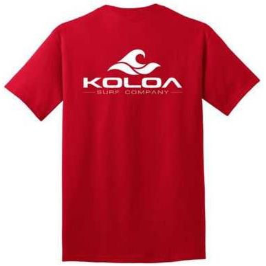 Koloa Surf Co. Pocket Logo Tee Classic 2-Sided Wave Logo Heavy Cotton T-Shirts Koloa Surf Company Mens Apparel