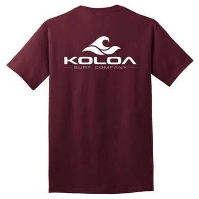 Koloa Surf Co. Pocket Logo Tee Classic 2-Sided Wave Logo Heavy Cotton T-Shirts Koloa Surf Company Mens Apparel