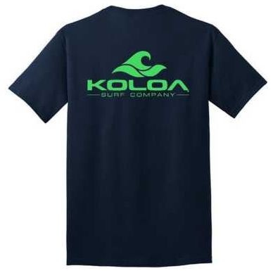 Koloa Surf Co. Pocket Logo Tee Classic 2-Sided Wave Logo Heavy Cotton T-Shirts Koloa Surf Company Mens Apparel