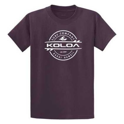 Koloa Surf Co. Thruster Surfboards Logo Short Sleeve Heavy Cotton T-Shirts. Regular, Big & Tall Koloa Surf Company Men's Shirts